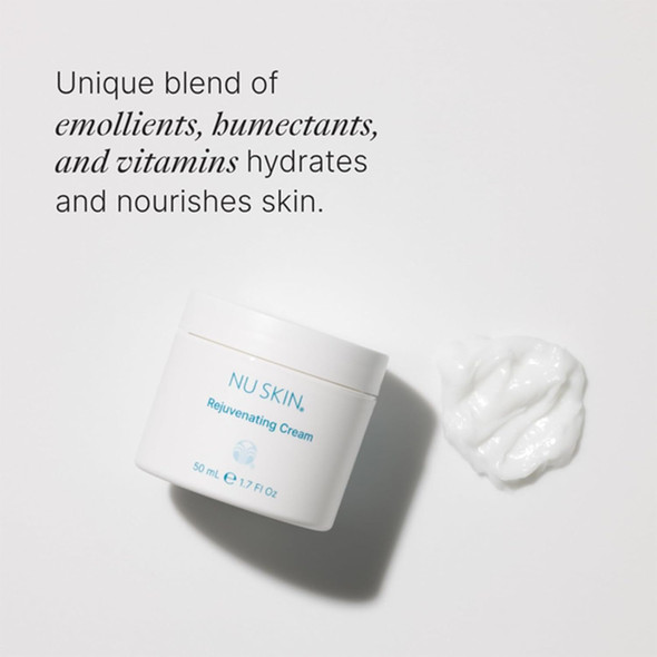 Nu Skin Rejuvenating Cream Expertly Formulated Moisturizer For Dry Skin Infused With Hyaluronic Acid Nourishing Vitamins And Unique Moisture-Binding Technology 1.7 Fl Oz 1 Pack