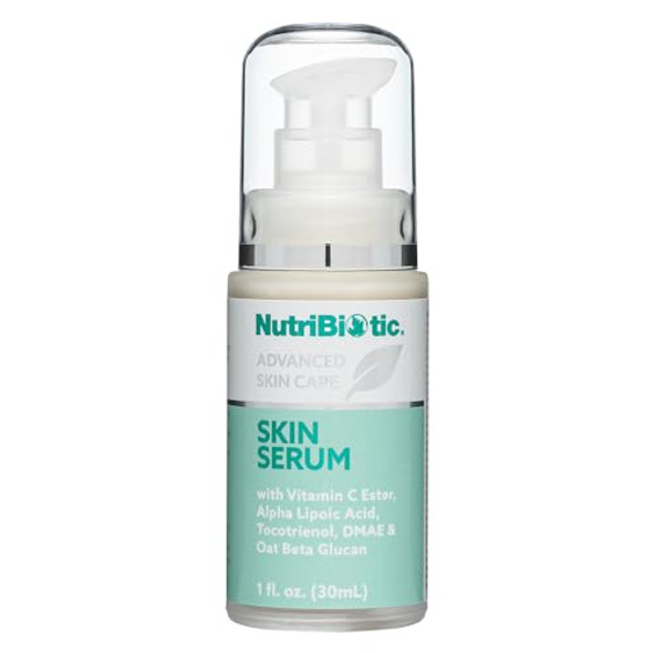Nutribiotic Skin Serum 1 Fl Oz With Nutrients Oat Beta Glucan Alpha Lipoic Acid Vitamin C Ester Tocotrienols & Dmae Super Concentrated To Support Healthy Skin Vegan & Paraben