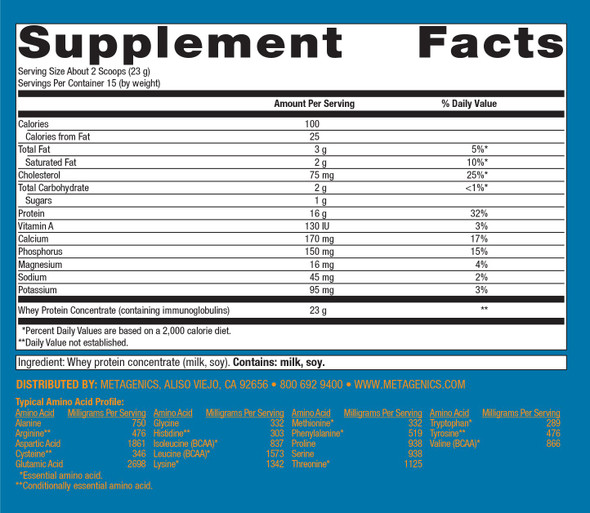 Metagenics BioPure Protein powder 12.3oz (15 servings)