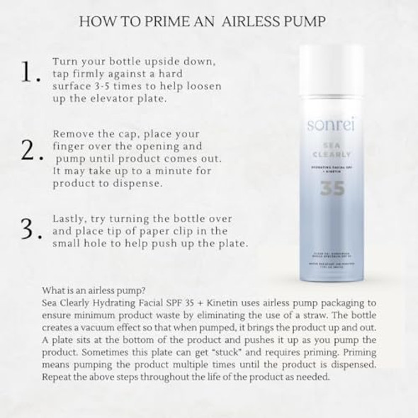 Sonrei Sea Clearly Set Hydrating Facial Spf 35 & Body Spf 50 Sunscreen Anti-Aging Growth Factor Clear Facial Sunscreen Gel & Primer Broad Spectrum Uv Protection