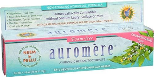 Auromere Foam Cardamom Fennel Toothpaste (5 Pack) 5