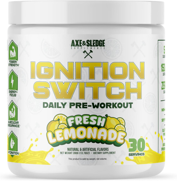 Axe & Sledge Ignition Switch Preworkout Fresh Lemonade