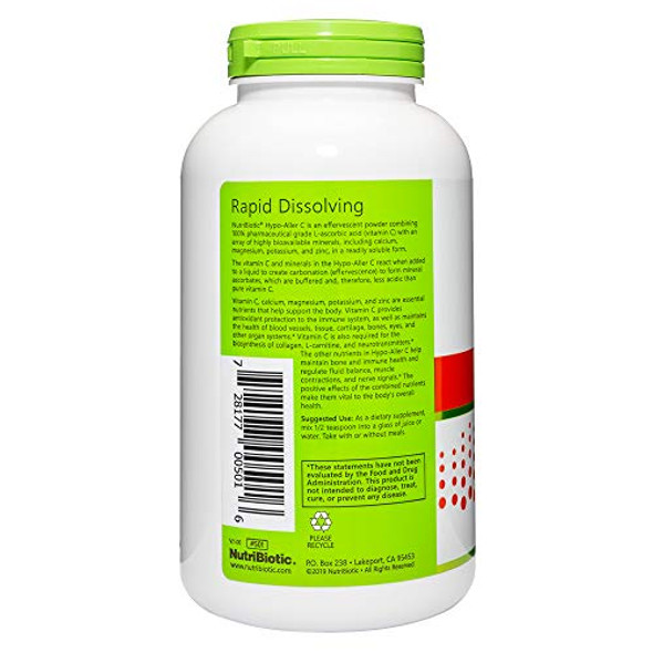 Nutribiotic - Hypo-Aller C Powder Vitamin C & Minerals 16 Oz 1300 Mg Vitamin C For Antioxidant & Collagen Support Buffered With Calcium Magnesium Zinc & Potassium Gluten & Gmo