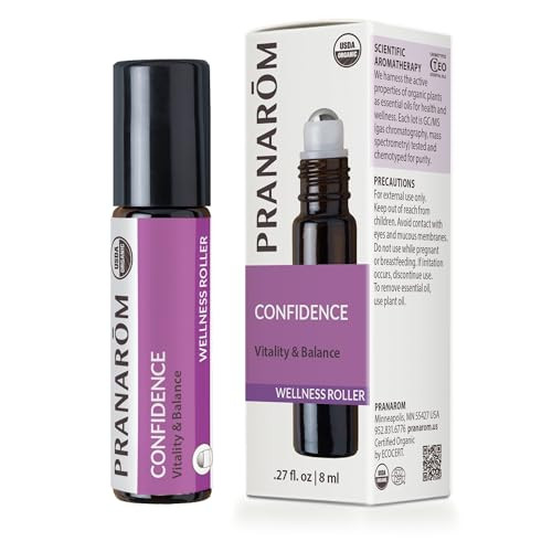 Pranarom - Confidence Mood Roller Wellness Blend 8Ml - Aromatherapy With Essential Oils - Organic Ingredients - Pure And Natural Formula For Well-Being - Portable And Convenient