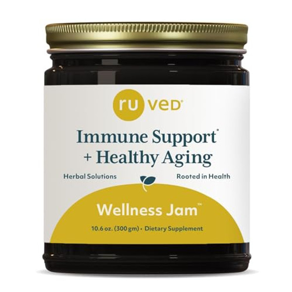 Ruved Wellness Jam - Amla Jam With Honey Chyawanprash For Immune Support & Digestive Health Ayurvedic Blend With Amla & Ashwagandha - 10.6 Oz Jar (1 Count)