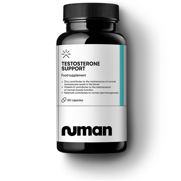 Numan Testosterone Support - Maca Root Tribulus Terrestris Zinc Ginseng - Testosterone Supplements for Men Essential Vitamins & Minerals - 1100mg per Serving - 60 Capsules