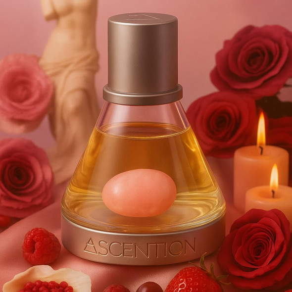 ASCENTION Ascent to Love Eau de Parfum: Clean, Vegan, Crystal Powered NeuroPerfume, Fruity Floral Gourmand Long Lasting Perfume