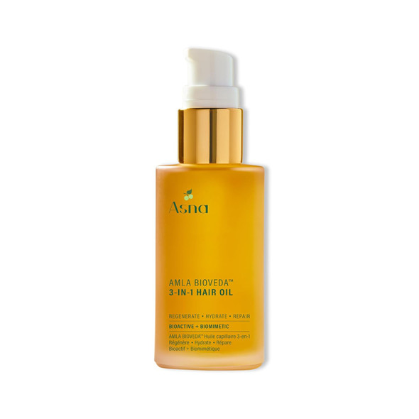 Asna Amla BioVeda 3-in-1 Hair Oil – Organic Hair & Scalp Serum, Bond Complex for Scalp Hydration, Frizz Control, & Hair Growth – Jasmine & Amla (2 oz)
