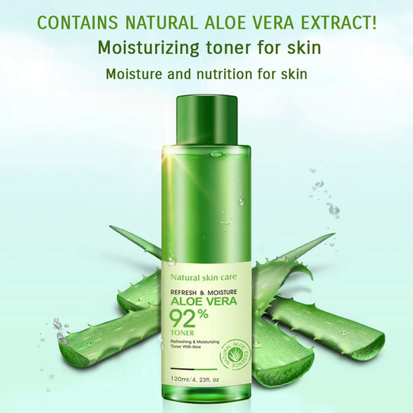 BIOAQUA 92% Aloe Vera Refresh Moisturizing Toner Natural Plant Skin Care 120ml