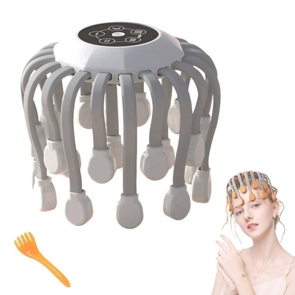 LNTVOM  Head Massager for Migraine Relief with Music The Vibra Calm Headache Massager for Migraines with 20 Vibrating Points Electric Head Massager Scalp Scalp Massager Tool Stress Relax White Standard