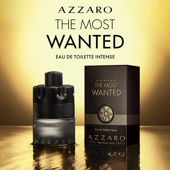 Azzaro The Most Wanted Eau de Toilette Intense  3.3 Fl Oz