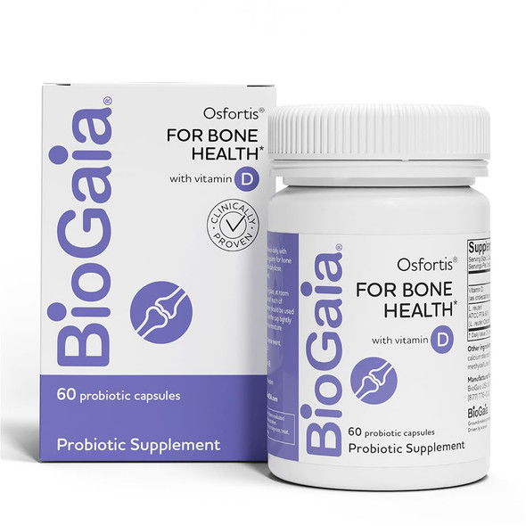 BioGaia Osfortis Women’s Probiotic for Strong Bones Immune Balance & GI Wellness Contains L. reuteri 6475 60 Capsules
