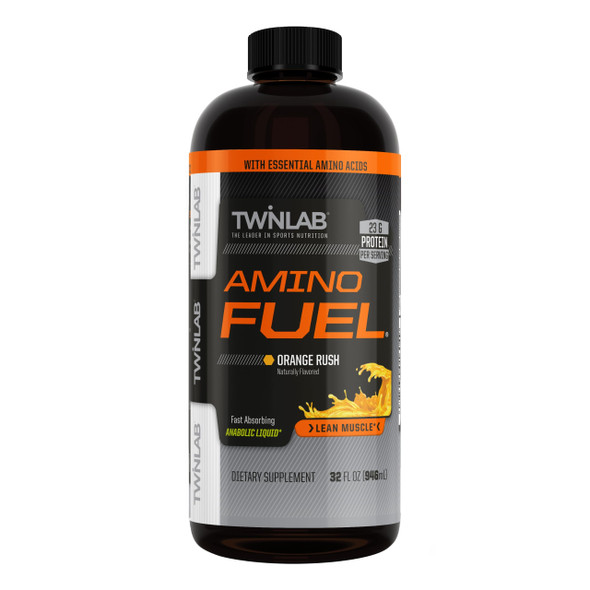 Twinlab Amino Fuel - Pre-Workout and Post-Workout Energy Drink &  Supplement -32 fl oz Orange Rush