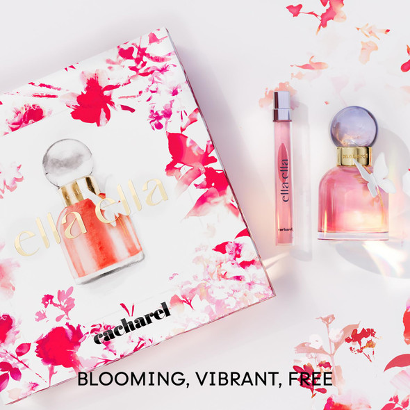 Cacharel Ella Ella - Vanilla Perfume for Women - Floral Chypre - Notes of Coconut Accord Bourbon Vanilla Bergamot Essence - Long Lasting Fragrance  Gift Set EDP & Travel Spray