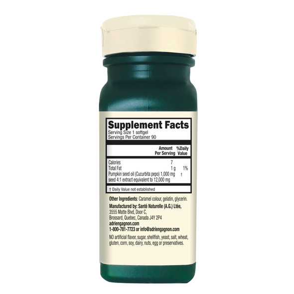 Adrien Gagnon - Pumpkin Seed Oil 1000 mg, for Bladder & Prostate Support - 90 Count