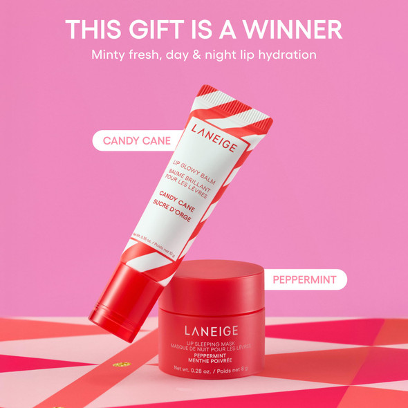 Laneige Skincare & Lip Care Holiday Gift Sets – Lip Mask Water Bank Lip Glowy Balm – Beauty Essentials for Gifting & Self-Care Minty Lip Duo