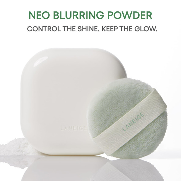 LANEIGE Neo Blurring Powder: Korean Oil-Control Compact with Pore Blurring Smoothing Finish & Travel-Friendly No-Spill Packaging 0.24 oz.