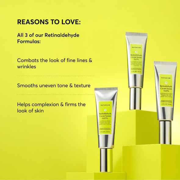 Naturium Retinaldehyde Cream Serum 0.15% Advanced Anti-Aging & Smoothing Potent Face & Skin Care 1.7 oz