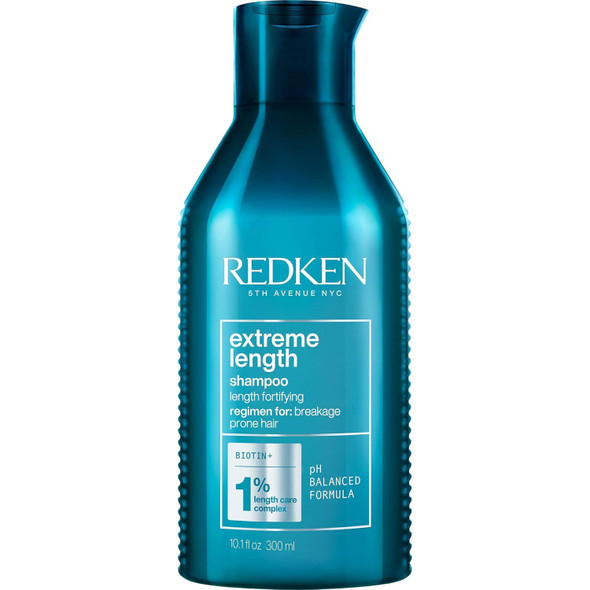 Redken Extreme Length Biotin Shampoo For Longer Hair – Promotes Healthy Hair Growth Strengthens Damaged Hair Prevents Hair Breakage Infused With Biotin ​10.1 Fl Oz