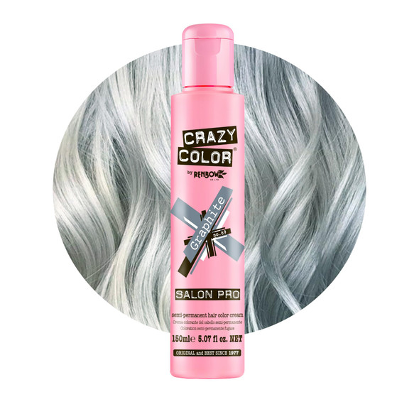 Crazy Color Crazy Color Salon Pro Semi Permanent Hair Color - 69 Graphite Hair Color Women 5.07 oz