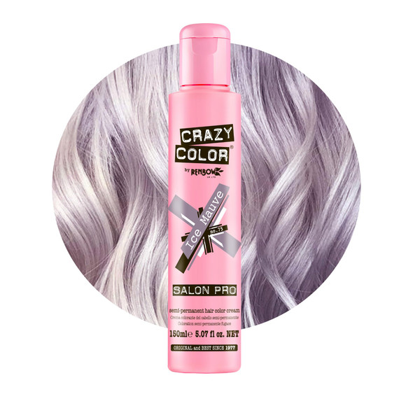 Crazy Color Crazy Color Salon Pro Semi Permanent Hair Color - 75 Ice Mauve Hair Color Women 5.07 oz
