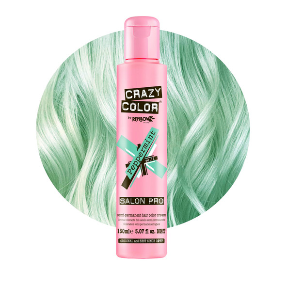 Crazy Color Crazy Color Salon Pro Semi Permanent Hair Color - 71 Peppermint Hair Color Women 5.07 oz