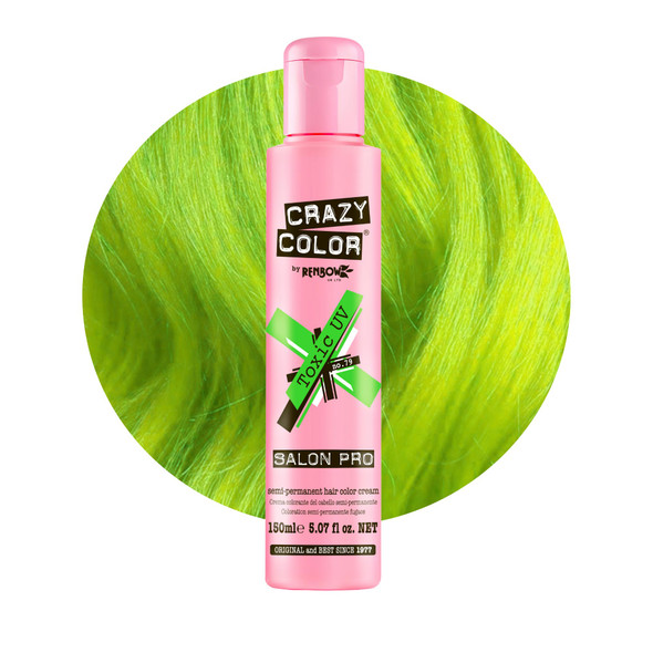 Crazy Color Crazy Color Salon Pro Semi Permanent Hair Color - 79 Toxic Hair Color Women 5.07 oz