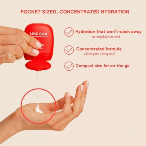 Abi Ame Like Silk Hand Cream - Fast Absorbing Non-Greasy Hand Moisturizer With Hydratrio Complex For Long Lasting Hydration Dry Skin Relief 50Ml