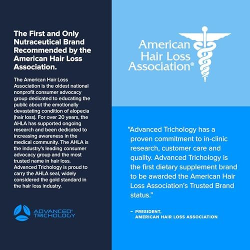 Advanced Trichology Foligrowthãƒ¢Ã¢‚¬Å¾Ã‚¢ Hair Growth Supplement For Thicker Fuller Hair  Approved By The American Hair Loss Association  Revitalize Thinning Hair - 90 Count (Pack Of 1)