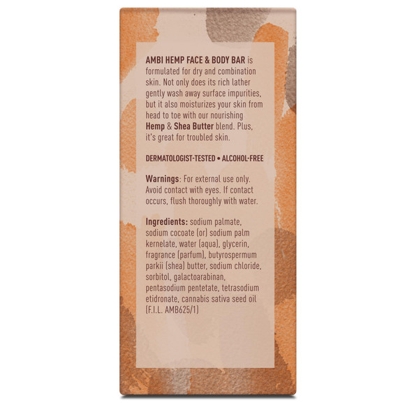 Ambi Hemp Face And Body Bar Moisturizing And Gentle For Troubled Skin Dermatologist Tested Non-Comedogenic And Hypoallergenic 5.3 Ounce (3)