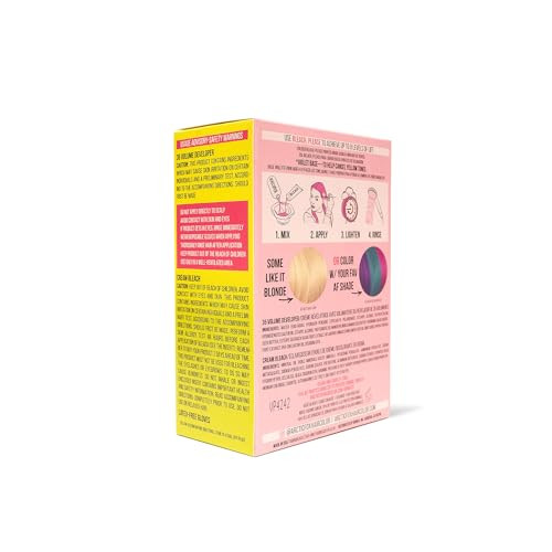Arctic Fox Bleach Please Hair Lightening Kit Cream Bleach 35 Volume Developer And Latex  Gloves Infused With Acai Cocoa Sunflower Oil & Papaya Vegan And Cruelty