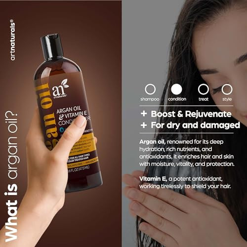Artnaturals Argan Hair Growth Conditioner - (16 Fl Oz / 473Ml) - Sulfate  - Treatment For Hair Loss Thinning & Regrowth - Men & Women - Infused With Biotin Argan Oil Keratin Caffeine