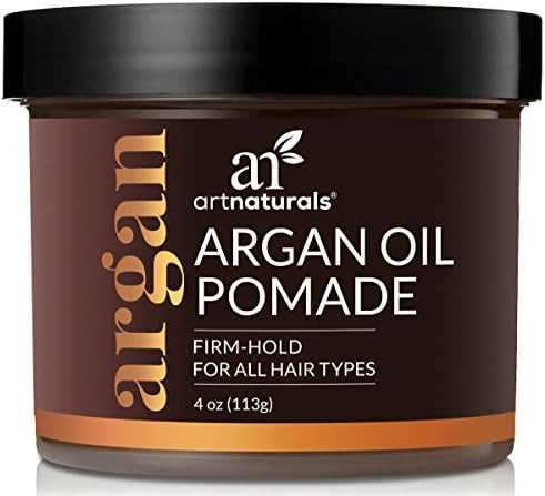 Artnaturals Professional Argan Oil Pomade - (4 Oz / 113G) - Strong Hold For All Hair Types - Natural Styling Formula For Men And Women - Made In Usa - For Thick Straight And Curly Hair