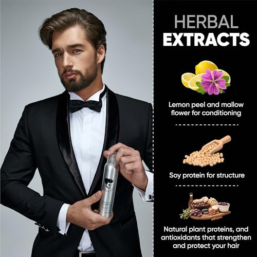 Avenue Man Texture Spray For Hair Men - Barber-Grade Hairspray For Men - Firm Hold Frizz Control & Uv Protection - Long-Lasting Hold Without Stiffness - Mens Hair Spray Extra Hold - (9.0 Oz)