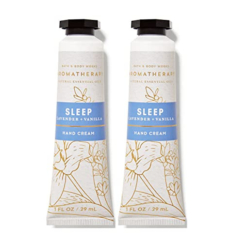 Bath & Body Works Lavender Vanilla Hydrating Hand And Body Cream 1.0 Fluid Ounce 2-Pack (Lavender Vanilla)