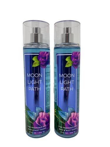 Bath & Body Works Moonlight Path Fine Fragrance Mist - Value Pack Lot Of 2 (Moonlight Path)