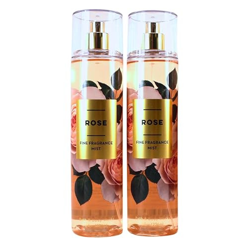 Bath & Body Works Fine Fragrance Mist Set Of 2 Bottles 8Oz Per Bottle (Rose)