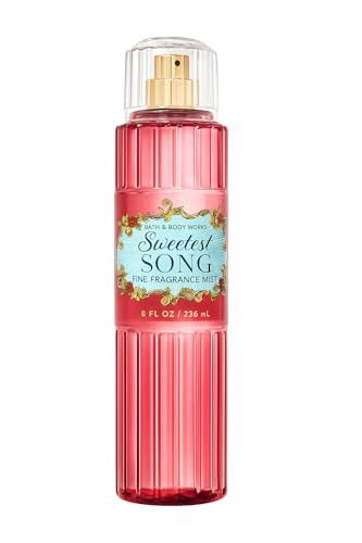 Bath & Body Works Sweetest Song Fine Fragrance Mist 8 Fl Oz  Floral & Fruity Body Spray With Raspberries Jasmine Musk