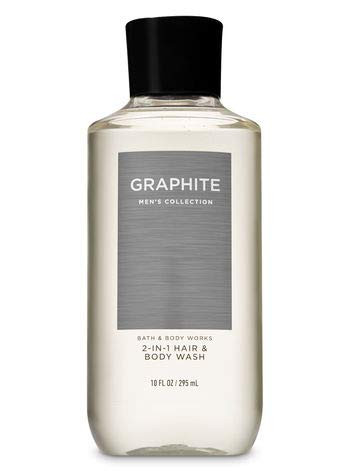 Bath And Body Works Graphite (2019 Edition) 2-In-1 Hair + Body Wash Ultra Shea Body Cream And Graphite Deodorizing Body Spray