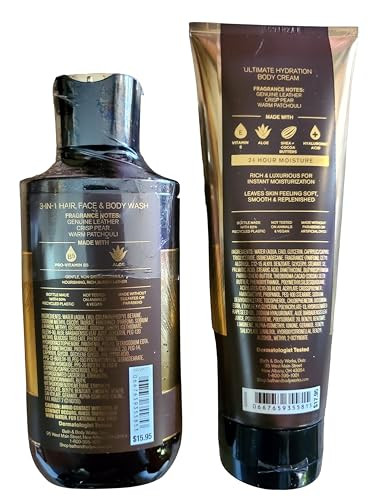 Bath & Body Works Men'S Honorable Ultimate Hydration Body Cream And 3-In-1 Hair Face Body Body Gel Wash 2 Piece Set