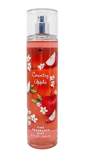 Bath Body Works Country Apple Bundle Includes 1-Tube Country Apple Ultra Shea Body Cream 8 Oz + 1-Bottle Country Apple Fine Fragrance Mist 8 Oz