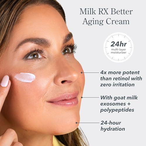 Beekman 1802 Milk Rx Advanced Better Aging Cream (1.69 Fl Oz) + Mushroom Milk Better Aging Eye Cream (0.68 Fl Oz) - Good For Sensitive Skin - Cruelty