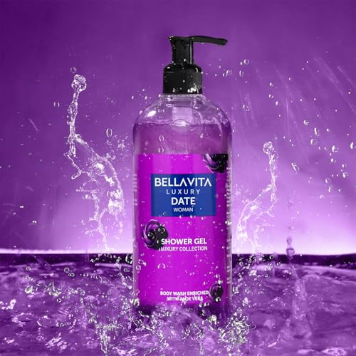 Bella Vita Luxury Date Woman Body Wash Shower Gel For Women  500Ml  Deep Cleansing Hydrating & Moisturising With Aloe Vera Extract  Softer Smoother Skin  Suitable For All Skin Types