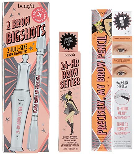Benefit Brow Bigshots 2-Piece Set (0.24 Oz Brow Pencil #4 Warm Deep Brown + 0.003 Oz Brow Setter)