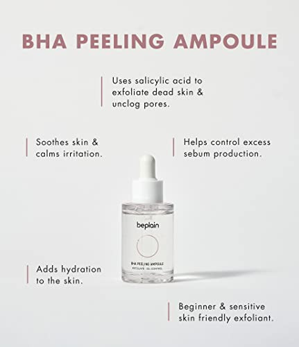 Beplain 0.2% Salicylic Acid Serum  Bha Gentle Exfoliating Serum  Pore Refining Oil & Acnecontrol  1.01Fl.Oz  Korean Skin Care