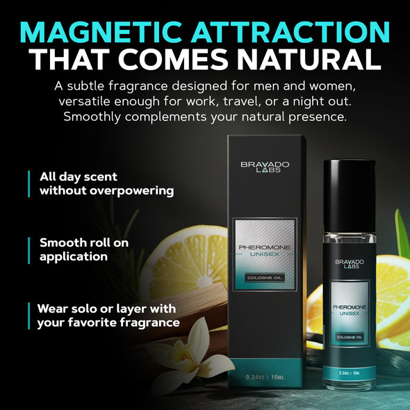 Bravado Labs Premium Unisex Pheromones Cologne Ãƒ¢Ã¢Š¬Ã¢‚¬Å“ Long-Lasting Perfume Con Feromonas Para Hombres Y Mujeres - Attract And Boost Confidence Ãƒ¢Ã¢Š¬Ã¢‚¬Å“ Daily Wear Fragrance - Roll-On