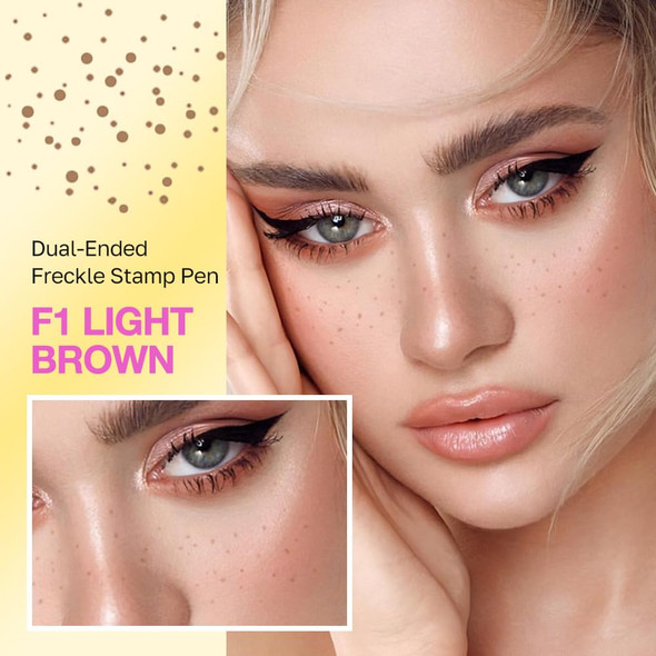 Cakaila Dark Brown Freckle Stamp With Eyeliner Pennatural Lifelike Freckle Makeup Pen Magic Freckle Colorwaterproof Longlasting Fake Freckles Stain Marker Pencil Face Decoration For Sunkissed Makeupvegan