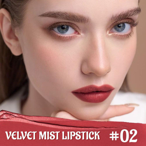 Cakaila 3Pcs Nude Pink Wine Red Matte Lipstick Set For Older Womenvelvet Long Lasting Waterproof Smudge Proof Lip Stick24 Hr Hours Magic Lipstick 24 Hours Original Lip Stick Stain Makeup Kitvegan
