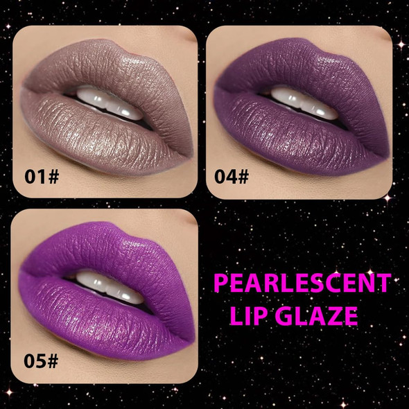 Cakaila Purple Metallic Lipstick For Womenlightweight Glitter Sparkling Liquid Lipsticksshimmer Lip Gloss Stain Long Lasting Waterproof Smudge Proof Non-Drying 24 Hour Full Coverage Lip Makeupvegan