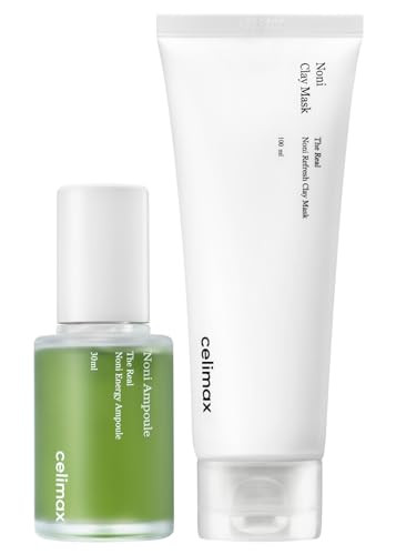Celimax Noni Energy Ampoule 30Ml + The Real Noni Refresh Clay Mask 120G Bundle